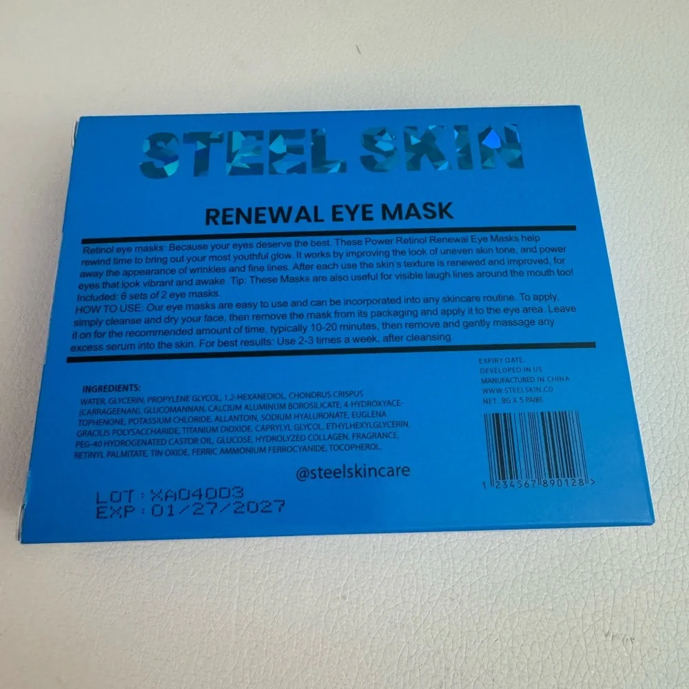 Steel renewal eye mask set